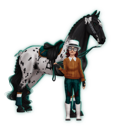 Main Clubhorse: Black w/ White Shoulder Jorvik Friesian