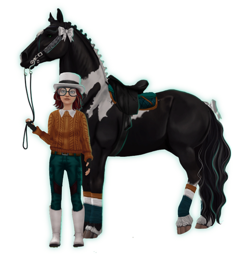 Main Clubhorse: Black w/ White Shoulder Jorvik Friesian