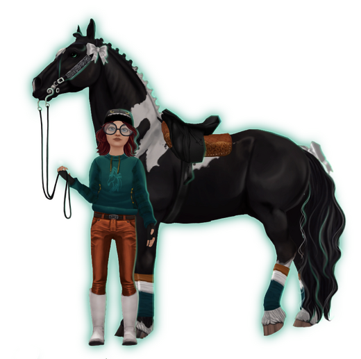 Main Clubhorse: Black w/ White Shoulder Jorvik Friesian Main Clubhorse: Black w/ White Shoulder Jorvik Friesian